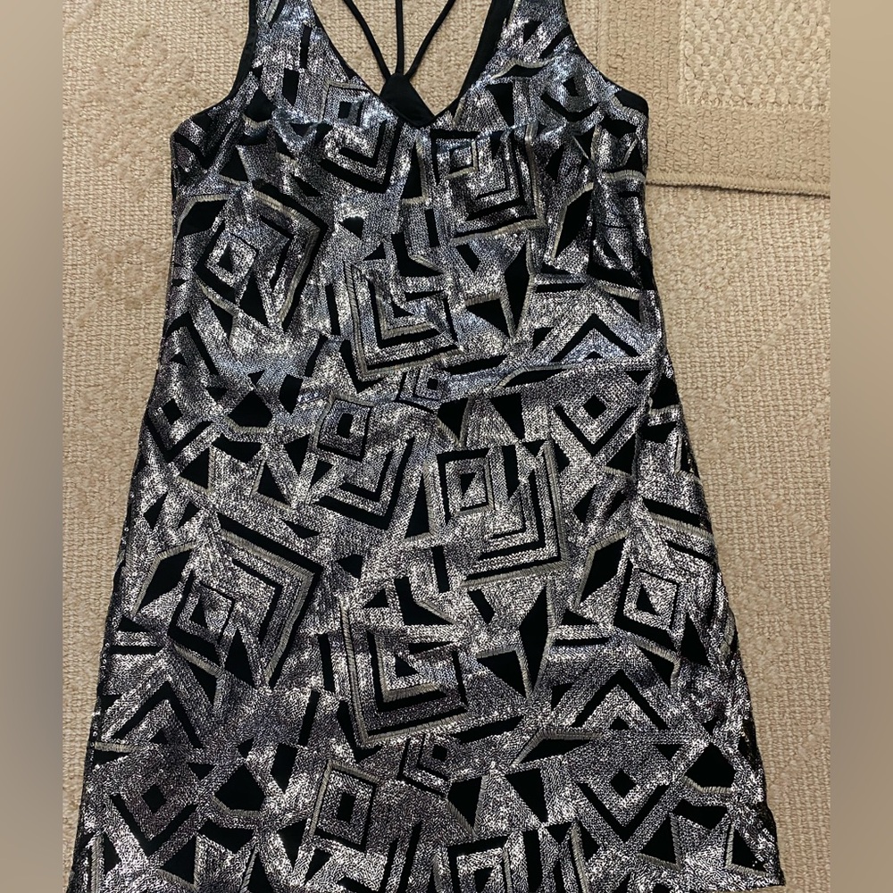 New Years Eve!! Alice& Trixie miniSilver and Black Women's Dress XS